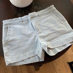 Loft blue and white striped shorts. Size 8/29.